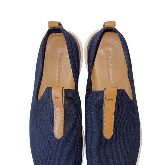 Wolf & Shepard Swift Knit Loafer Navy Sz 13 Slip-On Tan Leather Comfort Preppy main image 7
